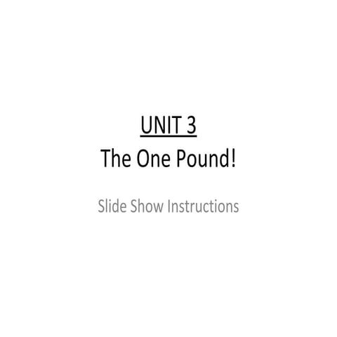 Unit 3   losing 1 pound