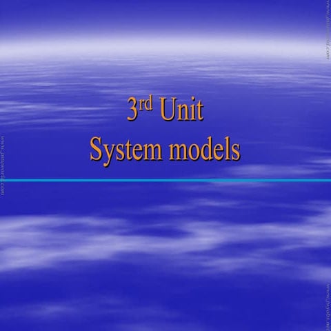Unit 3 system models | PDF