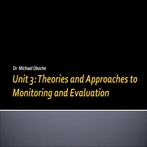 Unit 3- Theories and approaches in Monitoring and Evaluation.ppt