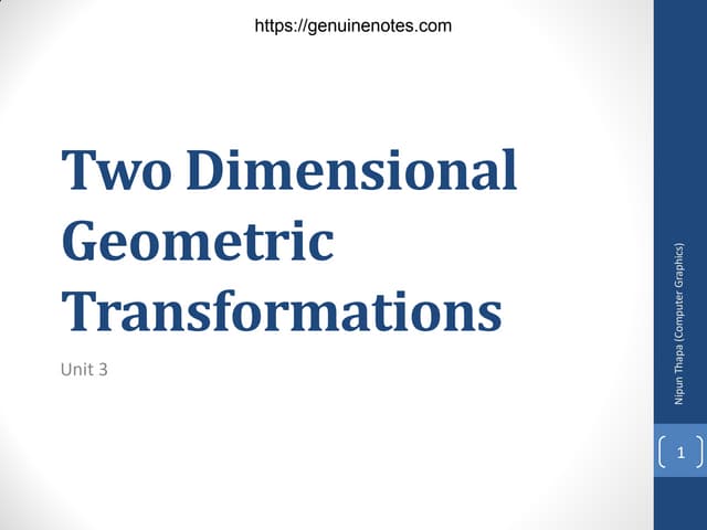 Unit 3 Two Dimensional Geometric Transformations Pdf Unit 3 Two Dimensional Geometric Transformations Pdf