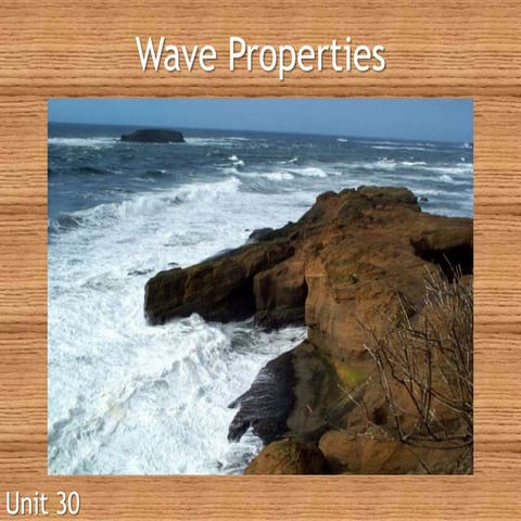 Unit 30 Wave Properties