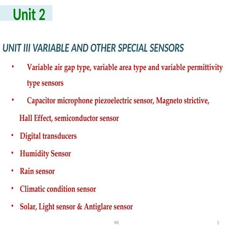 Unit 3 (1)VARIABLE AND OTHER SPECIAL SENSORS | PPTX