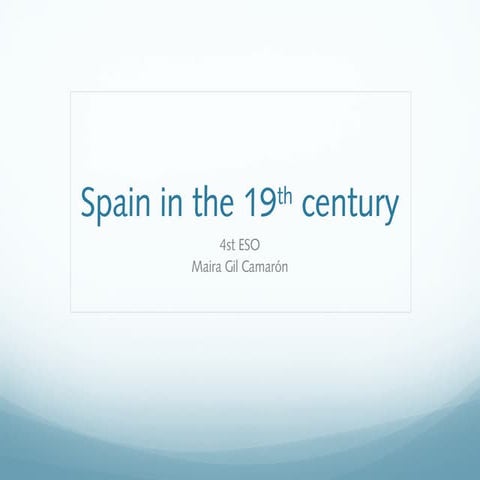 3. Spain in the 19th century