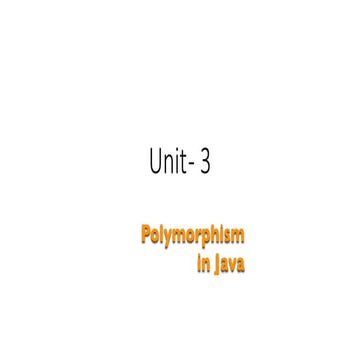 Unit 3_6 INTRO POLYMORPHISM PROGRAMMING IN JAVA