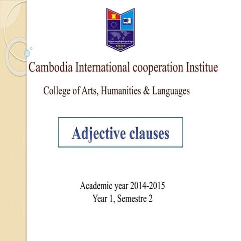 Unit 3 adjective clause