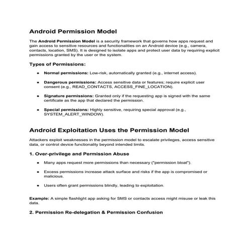 Unit 3 Android Permission Model.pdf Android Permission Model