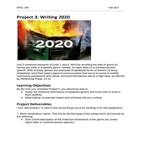 Eng 309 Unit 3 Assignment Sheet Writing 2020 Spring 2021