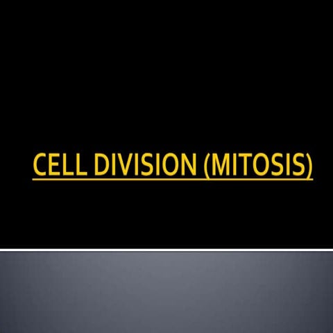 Unit 3 cell division | PPTX