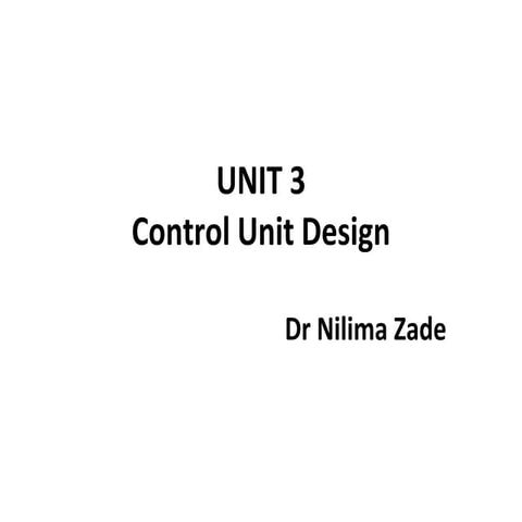 Control Units : Microprogrammed and Hardwired:control unit | DOCX