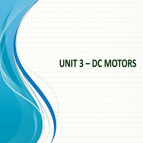 DC Motors - Basic Theory and Applications