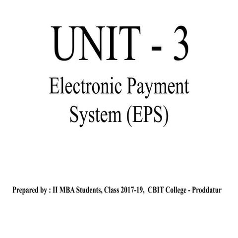 Electronic Payment System