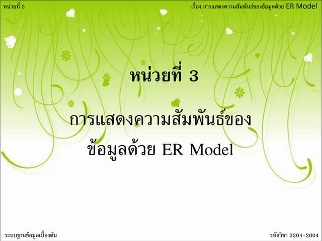 Unit 3 er model