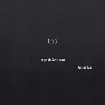 Unit 3 ethics and governance