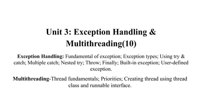 Unit 3_ Exception Handling & Multithreading .pdf