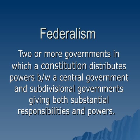 New  Federalism 2 Ppt