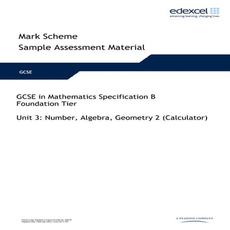 Unit 3 foundation  spec paper_mark_scheme