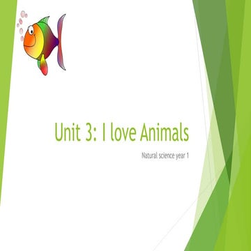 Unit 3 I love animals
