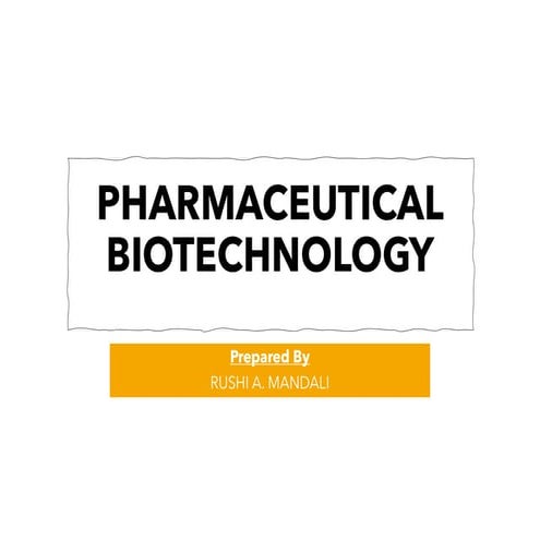 BP605 T PHARMACEUTICAL BIOTECHNOLOGY UNIT 3 PART 1