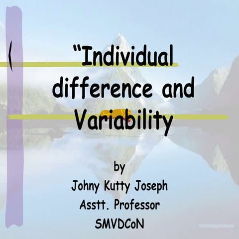 Unit 3 individual diffrences