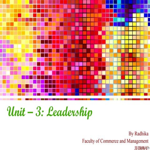Unit 3 Leadership