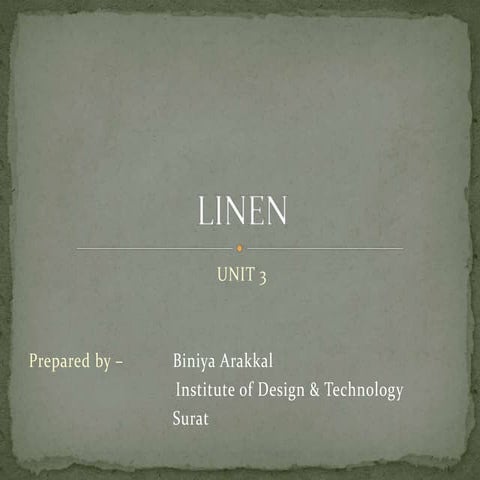 Natural Fiber to Yarn Stage - Linen