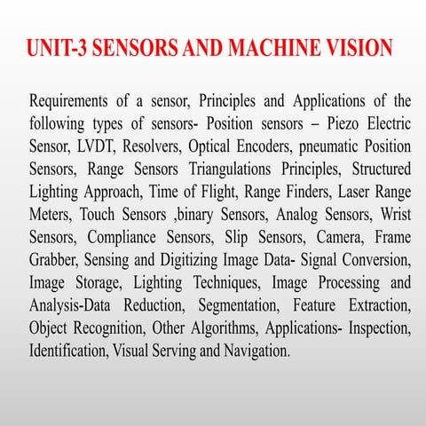 Unit 3 machine vision 