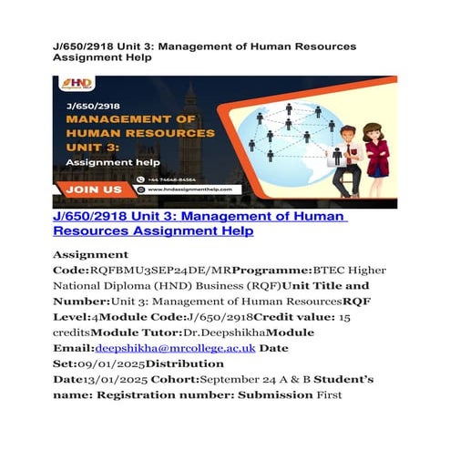 Unit 3 Management of Human Resources Assignment Help.docx