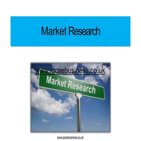 Unit 3: Market Research