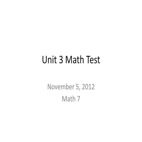 Unit 3 Math Test