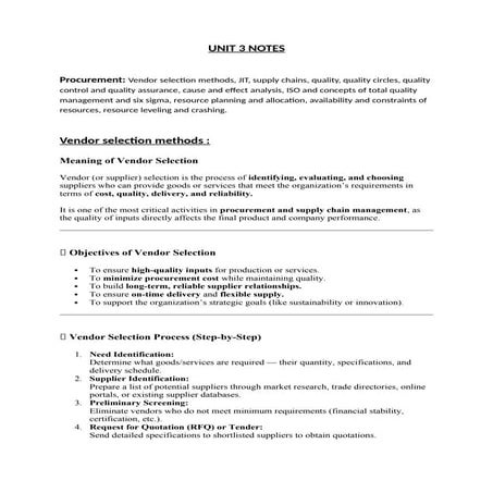 Project Management(BOE 070) notes Unite 4 AKTU