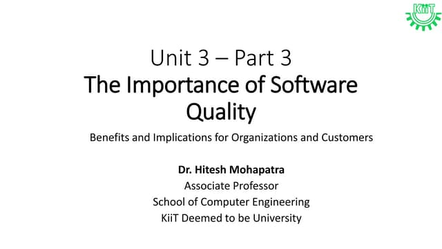The Importance of Software Quality: Benefits and Implications for Organizatio...