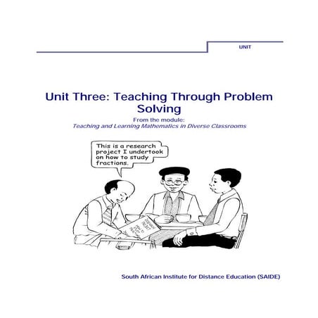 Ace Maths Unit Three: Teaching Through Problem Solving (pdf) | PDF