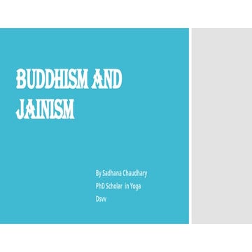 Simple Introduction about Buddha and Jainism