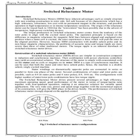 special electrical motor(switched reluctance motor)