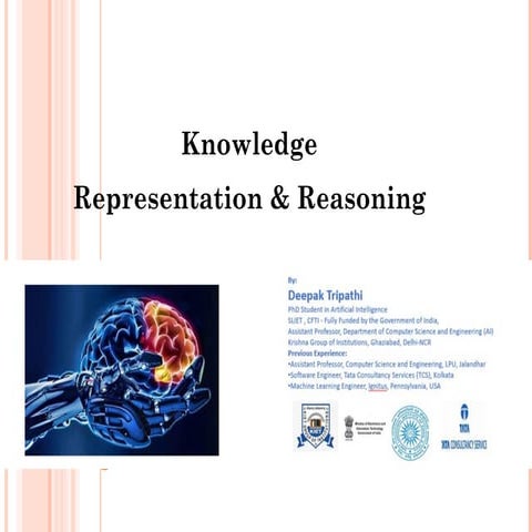 Knowledge representation In Artificial Intelligence | PPTX