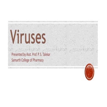 Topic virus and their structure classification replication and cultivation