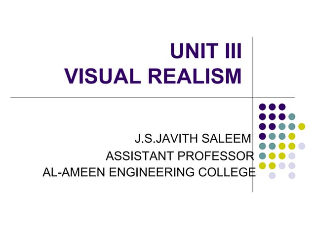 Unit 3 visual realism