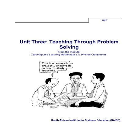 Ace Maths Unit Three: Teaching Through Problem Solving (word)