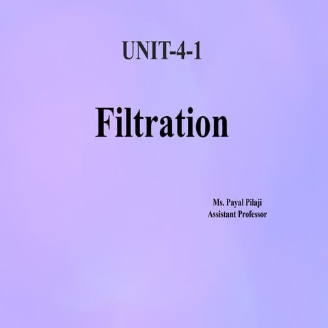 Pharmaceutical engineering (sem-3) unit 4-1