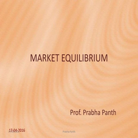 Market Equilibrium