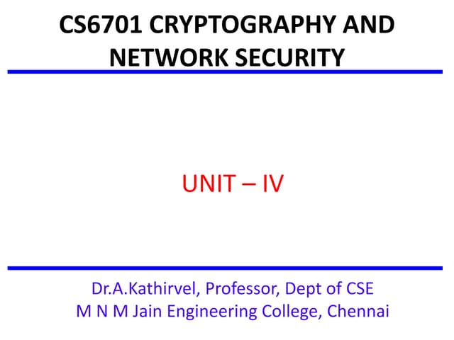 CS6701 CRYPTOGRAPHY AND NETWORK SECURITY