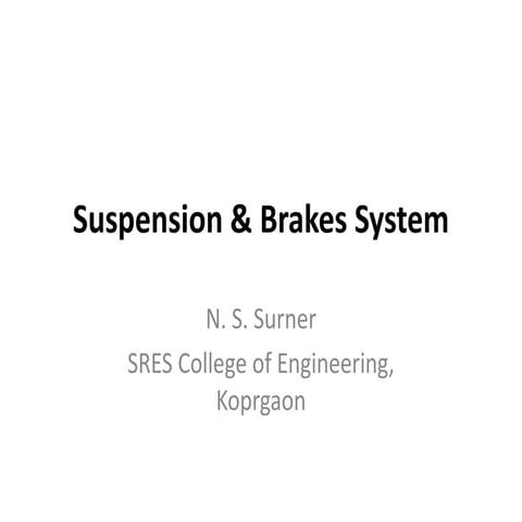 suspension and braking system