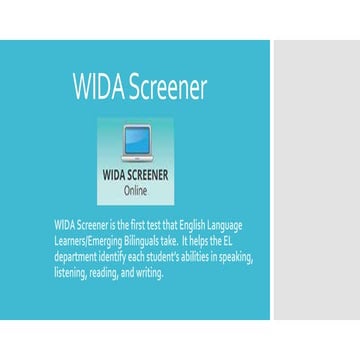 Overview of wida | PPT