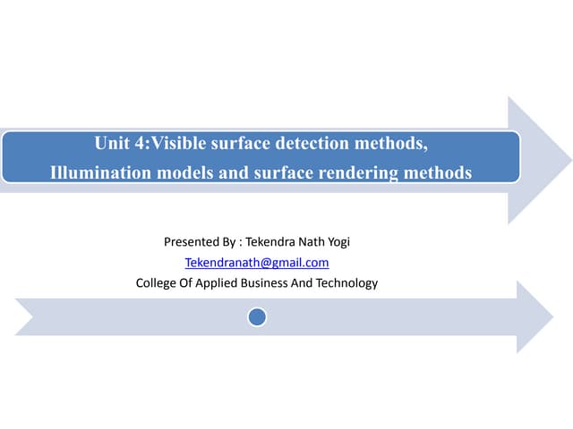B. SC CSIT Computer Graphics Unit 4 By Tekendra Nath Yogi