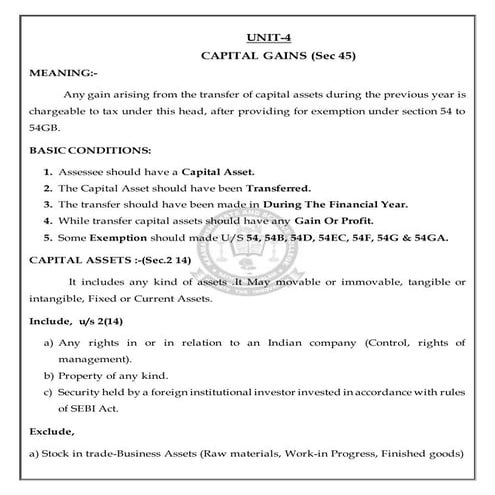 CAPITAL GAIN | PDF