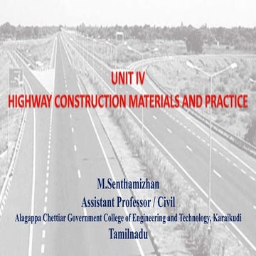 Highway Construction Materials and Practice