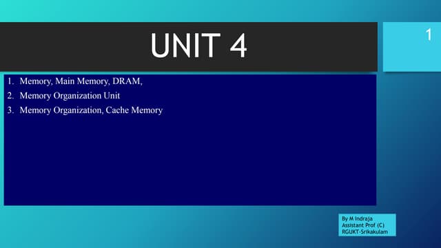 Memory Unit