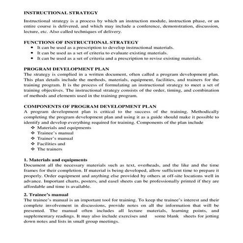 training and development mod 4