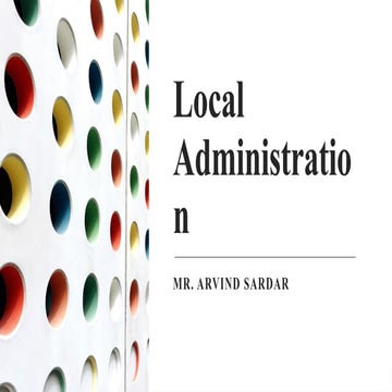 UNIT 4 Local Administration  Second year