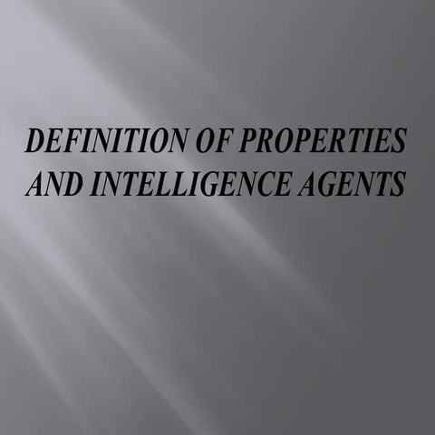 Defination of prooperties  and artificial intelligence